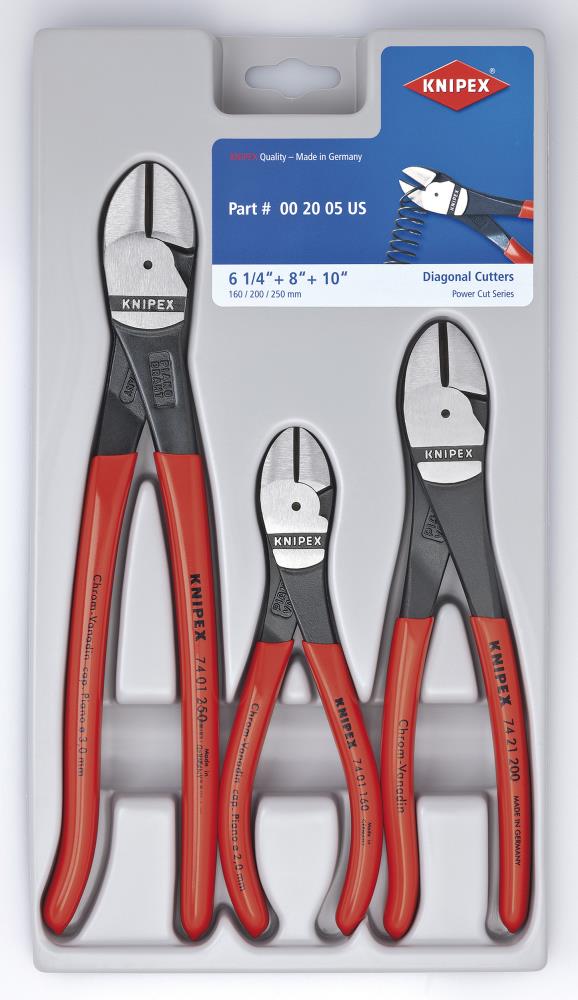 Knipex Diagonal Cutter Set High Leverage 3pc - Image 1