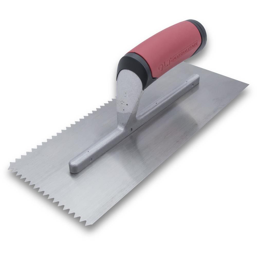 Marshalltown 1/4-in x 3/16-in x 0-in Ground steel V-notch Ceramic Floor Trowel - Image 1