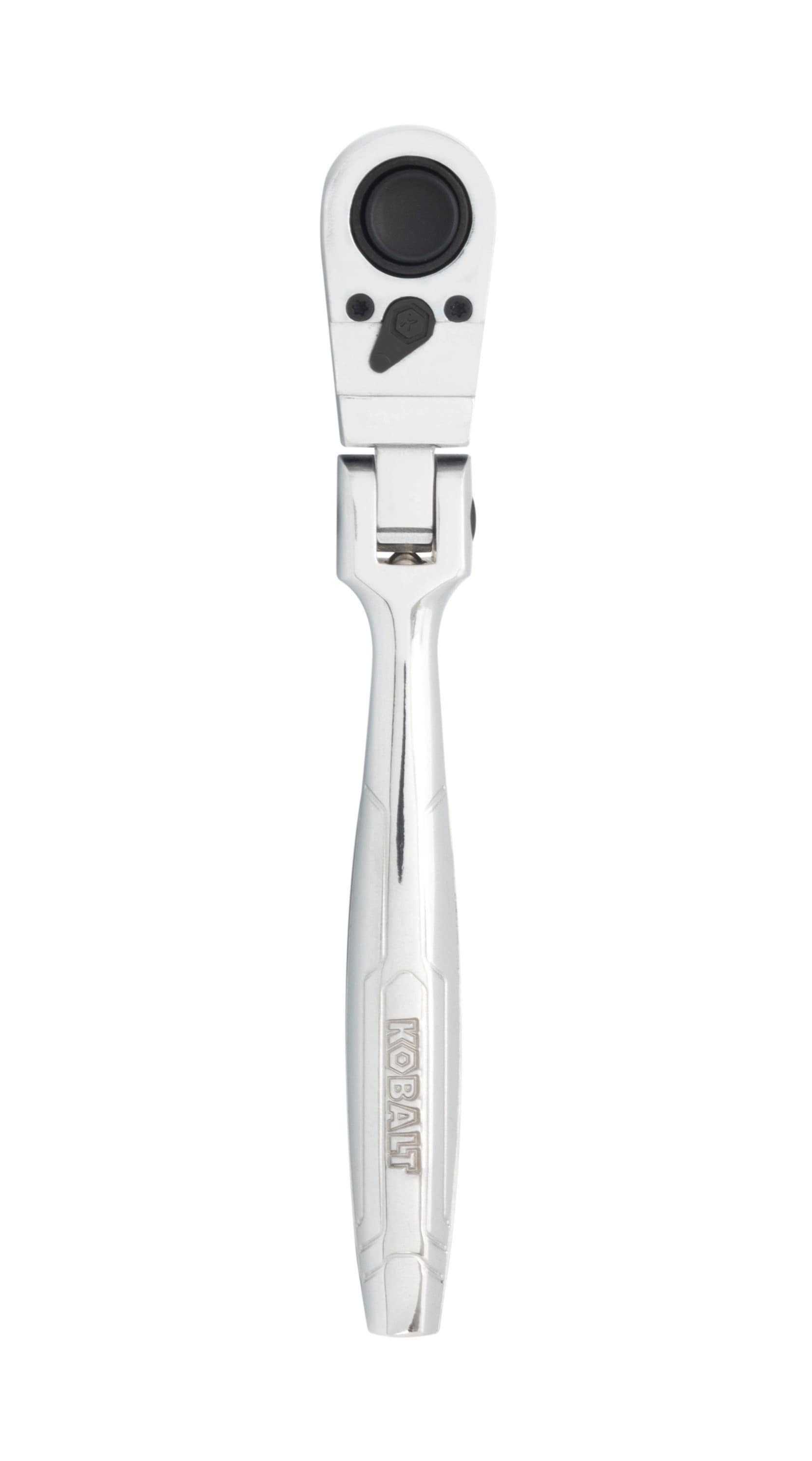 Kobalt 90 -Tooth 1/4-in Drive Full polish Handle Flexible Head Ratchet - Image 1