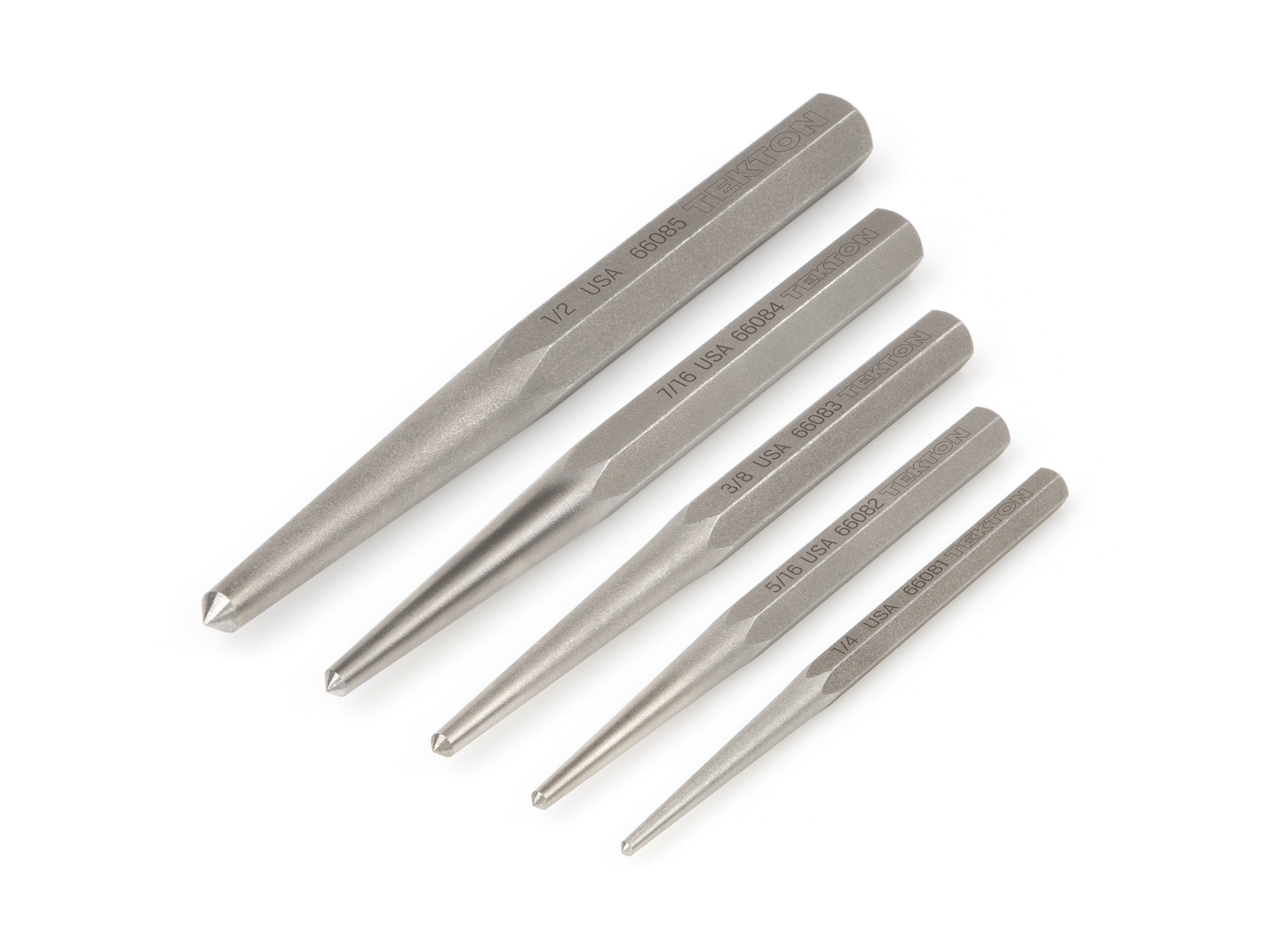 Tekton Center Punch Set, 1/4-1/2 Inch, 5 Pieces - Image 1
