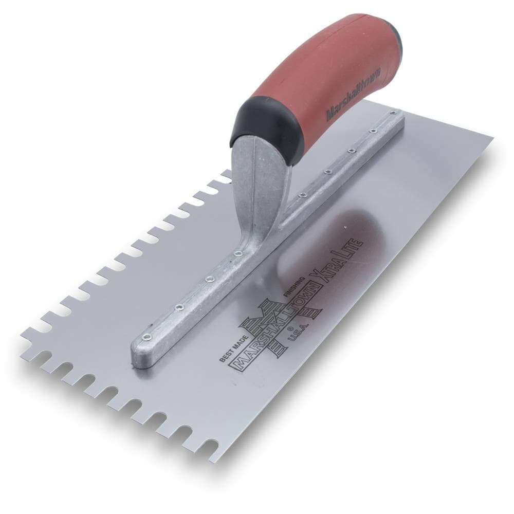 11 in. x 1/4 in. x 3/8 in. U-Notch Flooring Trowel with Durasoft Handle - Image 1