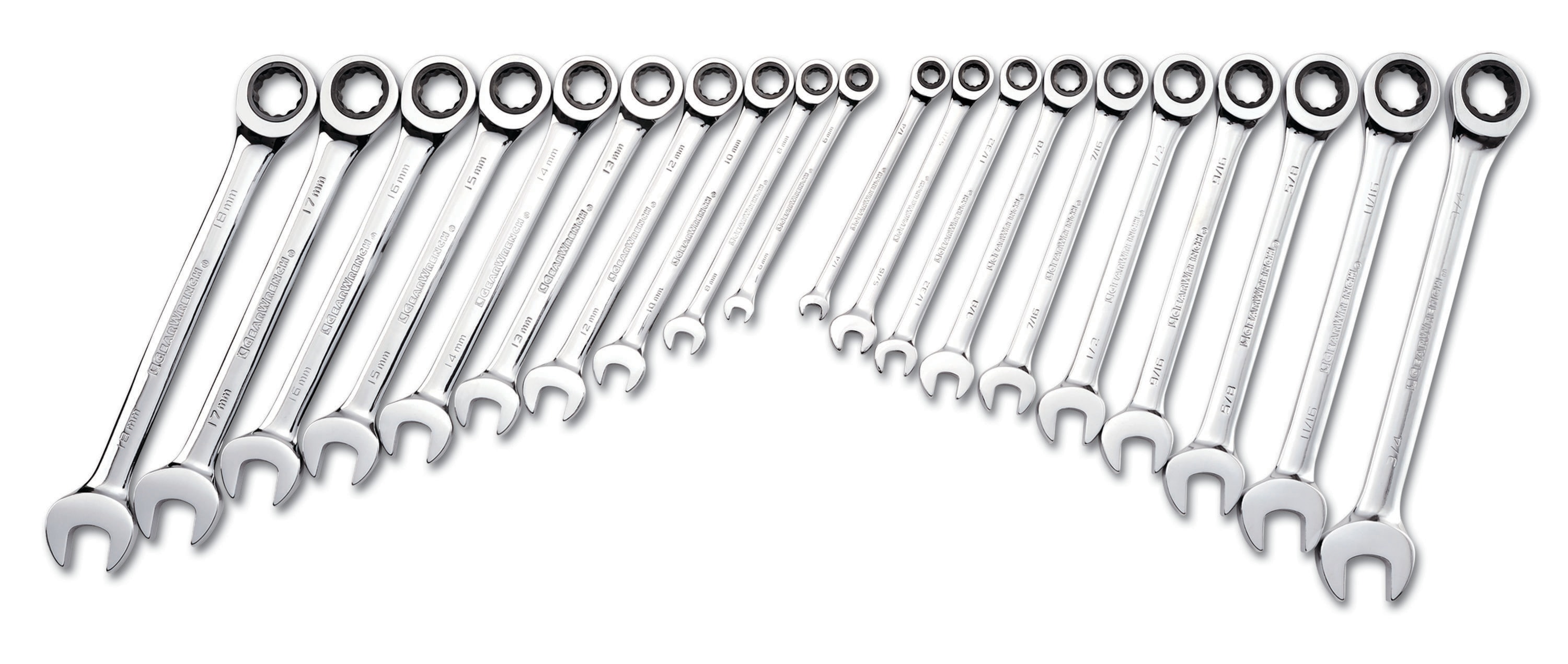 GEARWRENCH 20 Piece Ratcheting Combination Wrench | SAE & Metric | 35720A-02 - Image 1