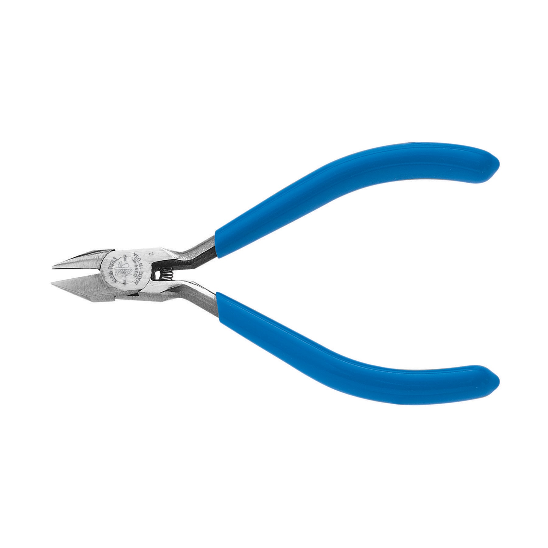 Klein Tools Diagonal Cutting Pliers, Pointed Nose, Extra-Narrow Jaw, 4-Inch - Image 1