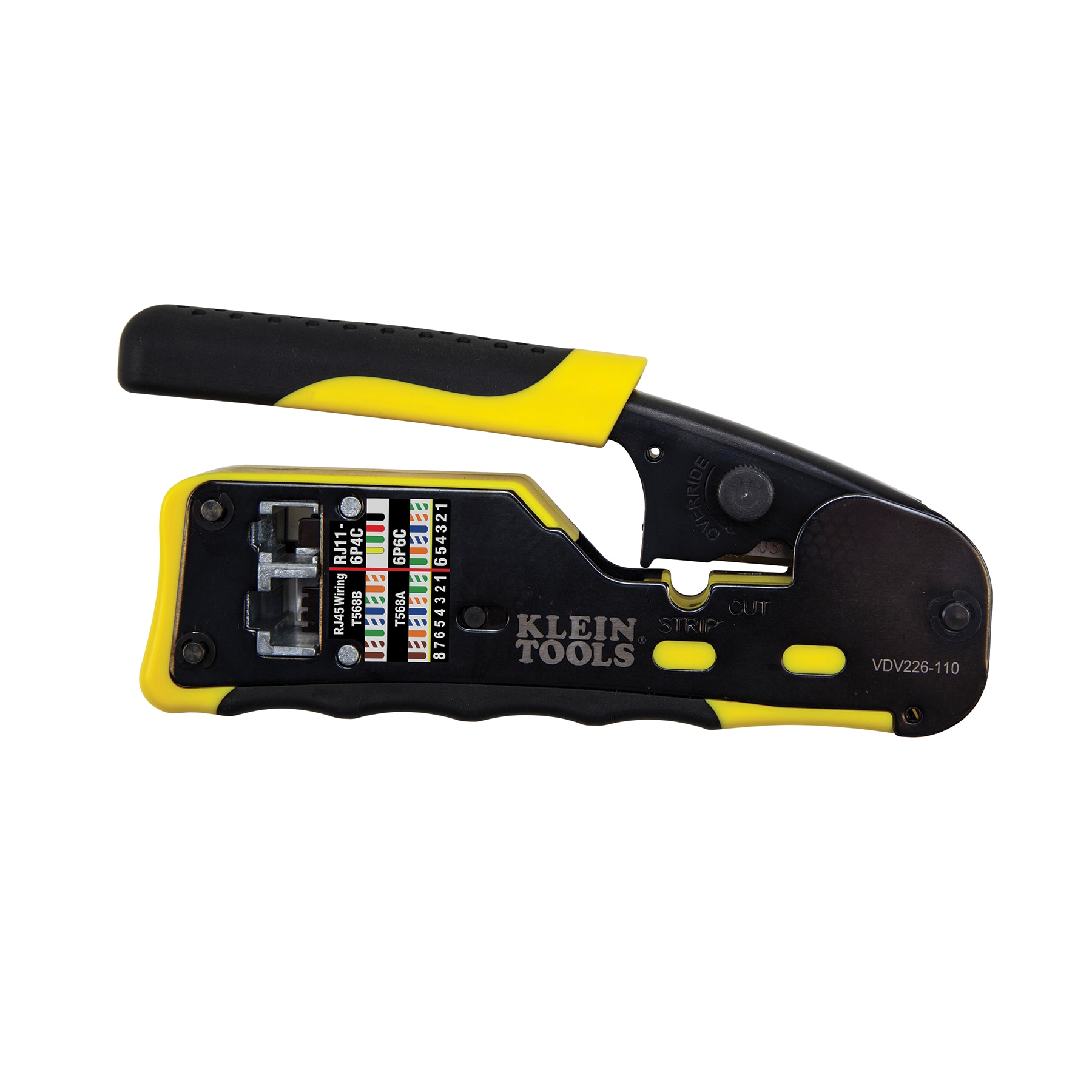 Ratcheting Ethernet Wire Crimper / Stripper / Cutter, for Pass-Thru - Image 1