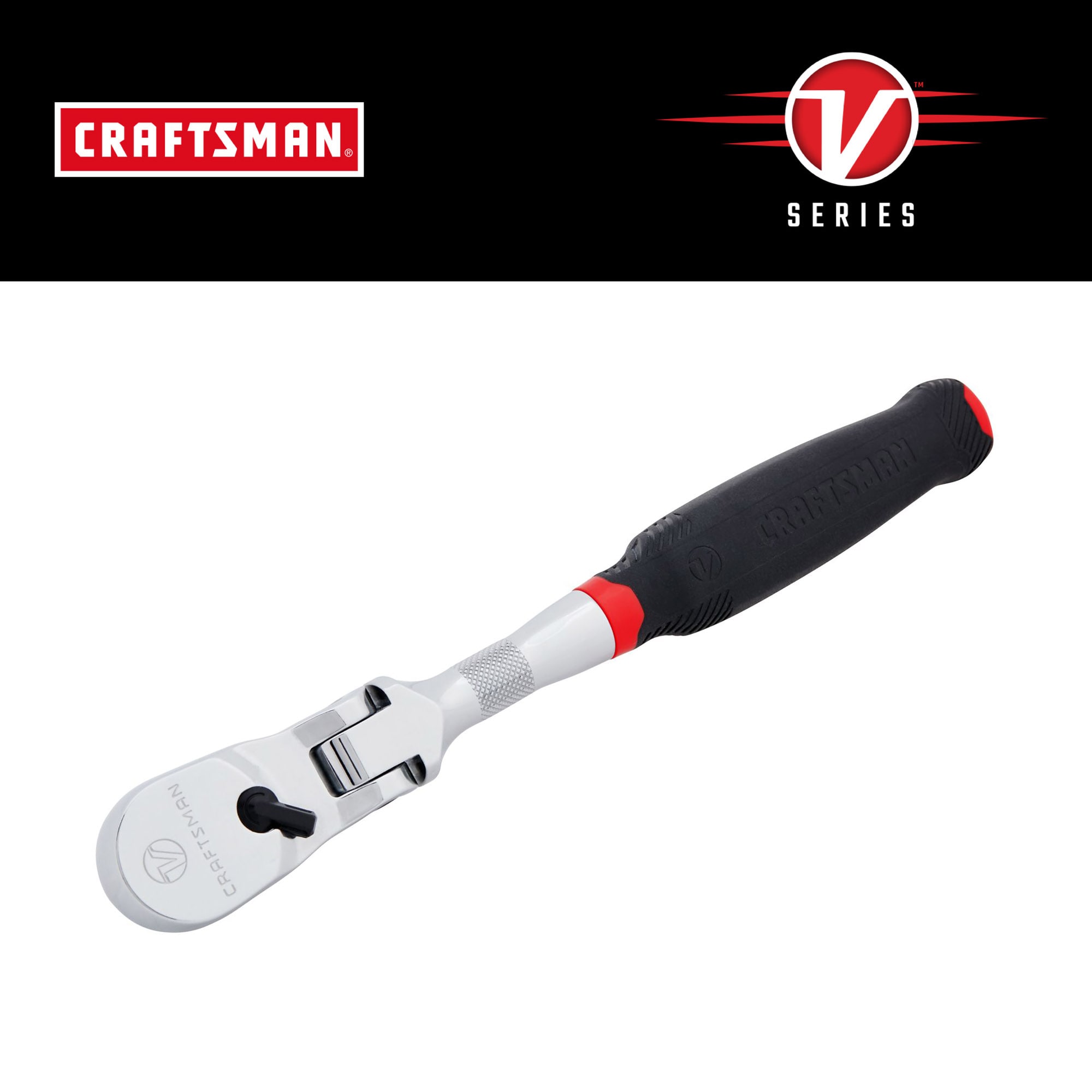CRAFTSMAN V-Series 96 -Tooth 1/2-in Drive Comfort grip Handle Flexible Head Ratchet - Image 1