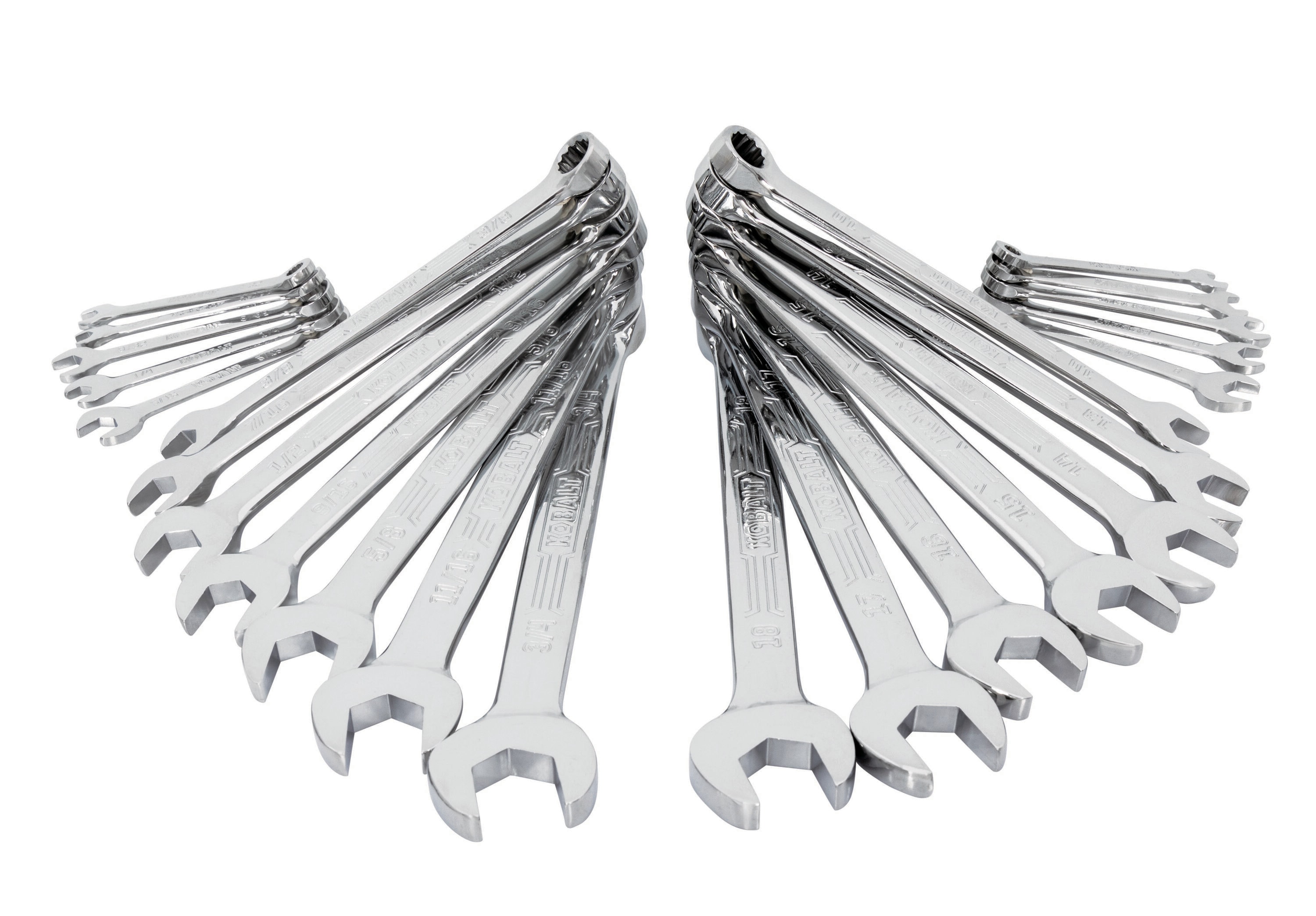 Kobalt 24 -Piece Set 12-point Metric and standard (SAE) Standard Combination Wrench (no case) - Image 1