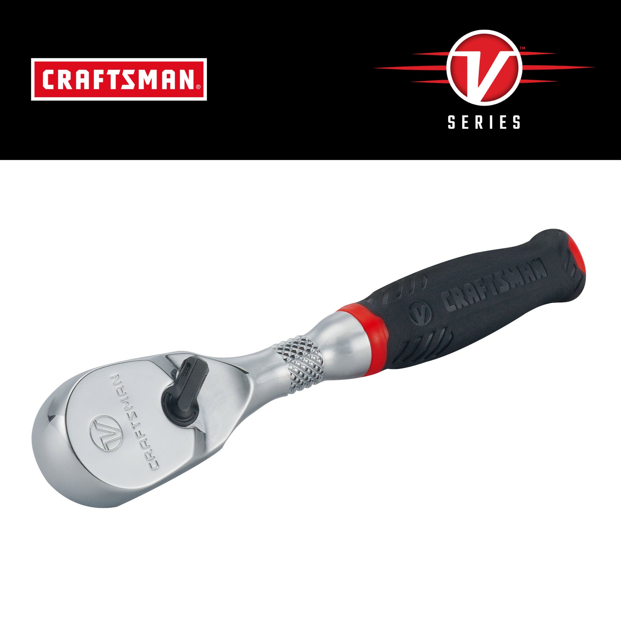CRAFTSMAN V-Series 80 -Tooth 1/4-in Drive Comfort grip Handle Ratchet - Image 1