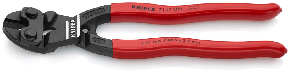 8 in. Angled High Leverage Cobolt Cutting Pliers with Notch - Image 1
