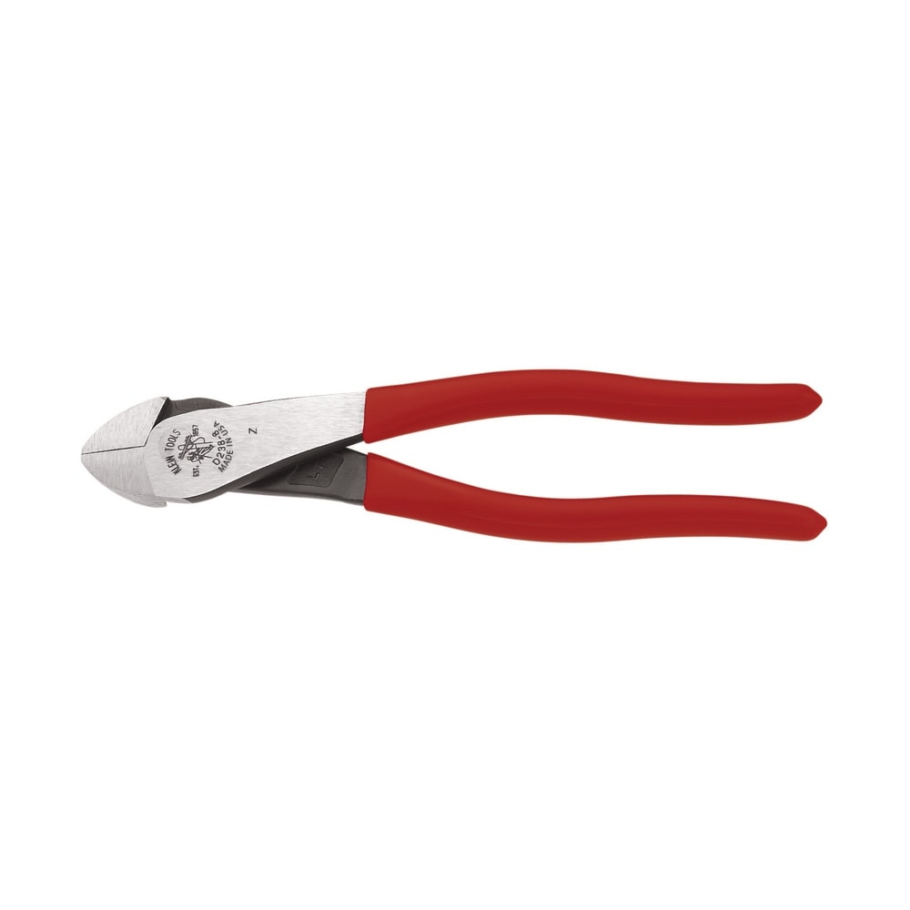 Klein Tools Diagonal Cutting Pliers, High-Leverage, Angled Head, 8-Inch - Image 1
