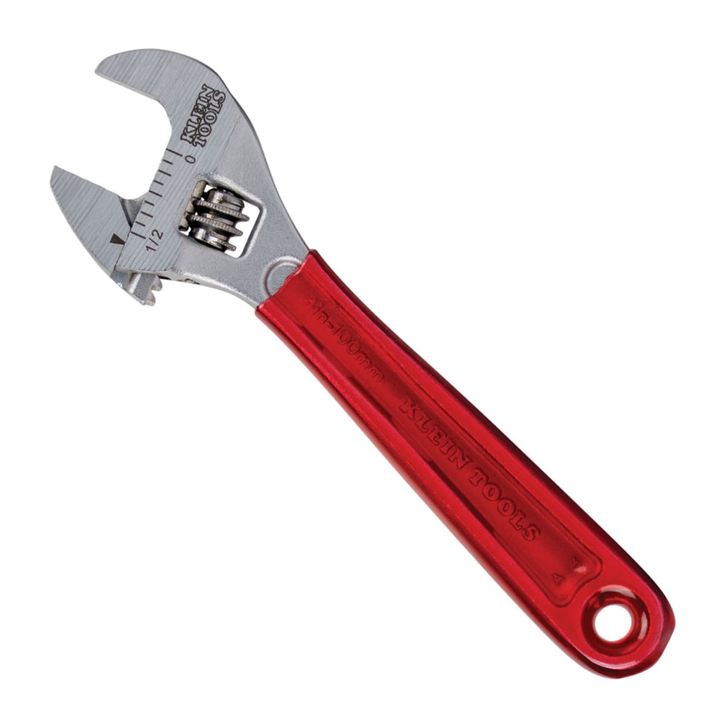 Klein Tools Adjustable Wrench, Plastic Dipped, 4-Inch - Image 1
