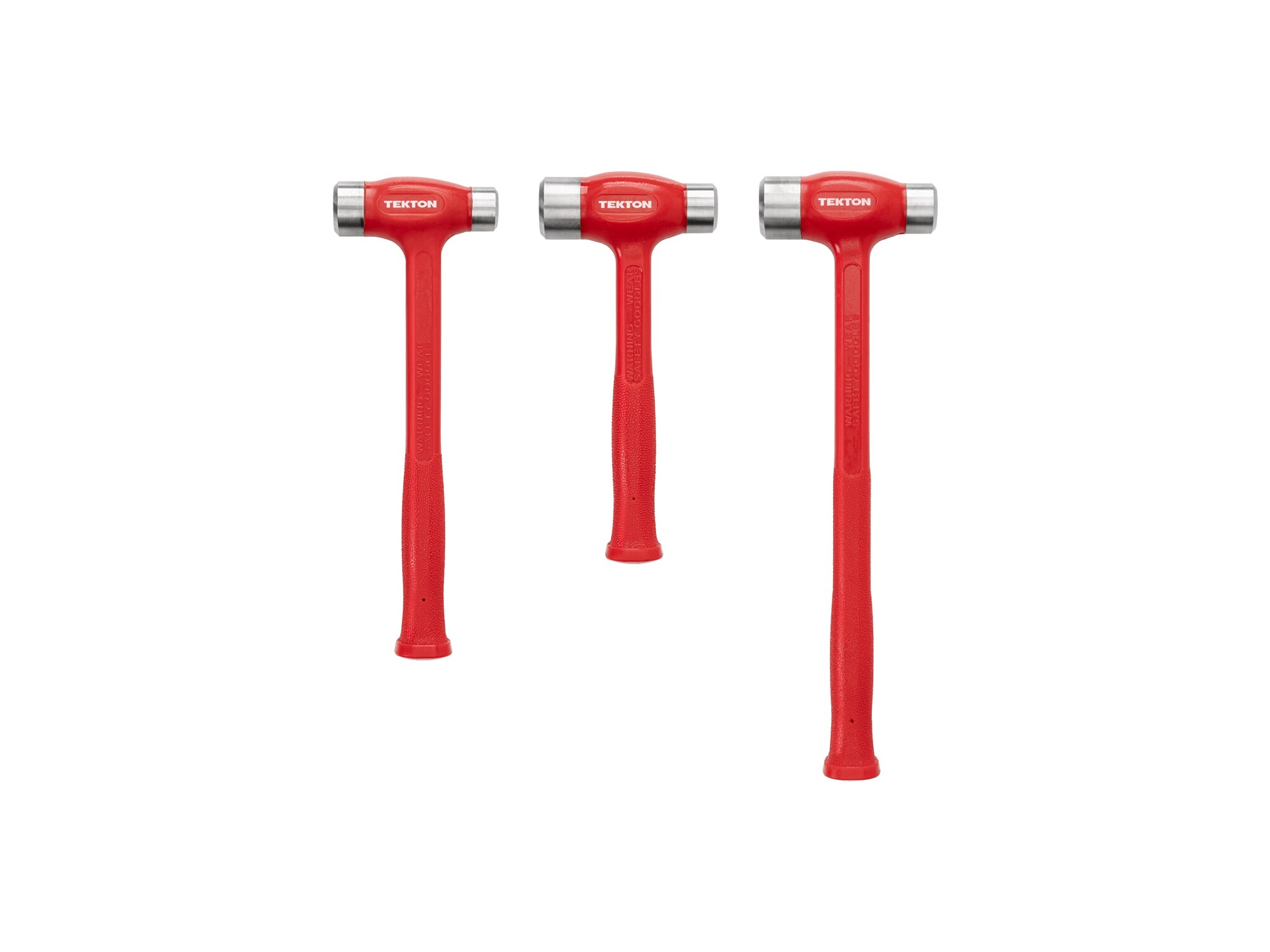 Flat Steel Face Dead Blow Hammer Set, 3-Piece (36,43,50 oz.) - Image 1