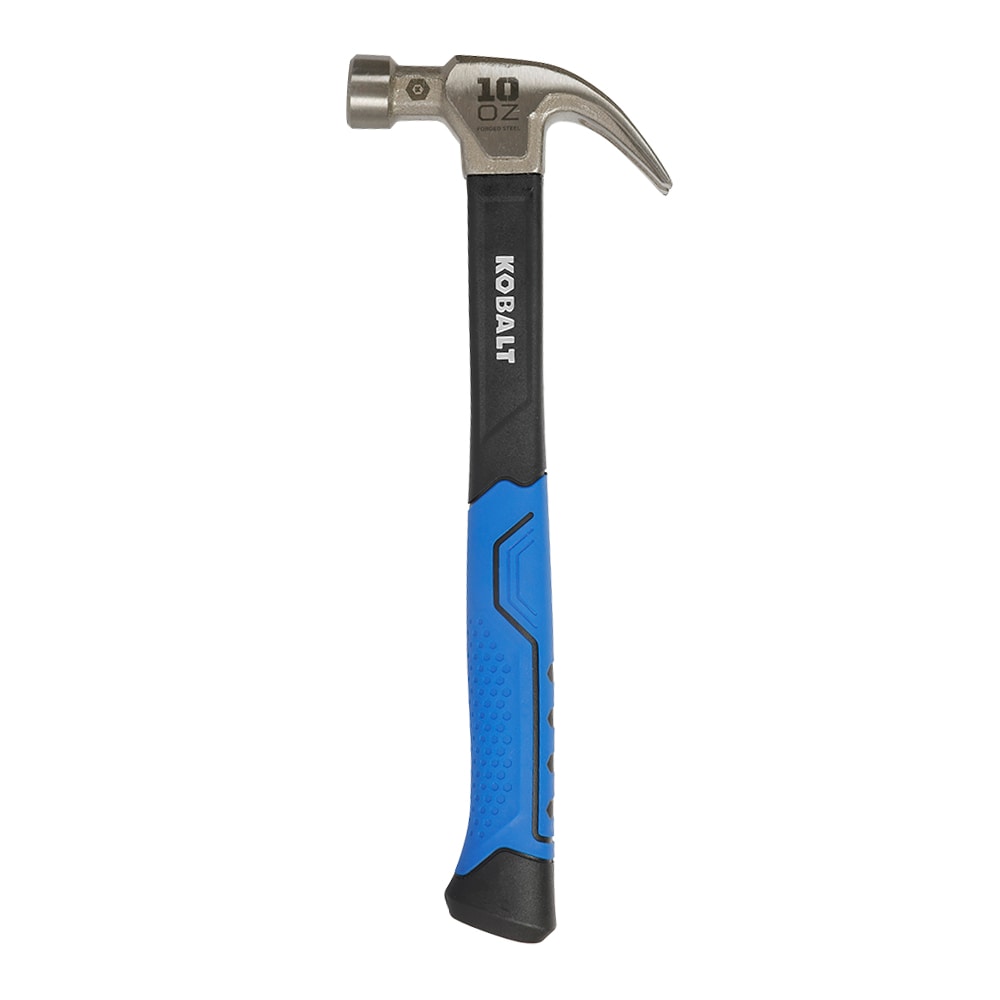 Kobalt 10 -oz Steel Head Rubber Handle Claw hammer - Image 1