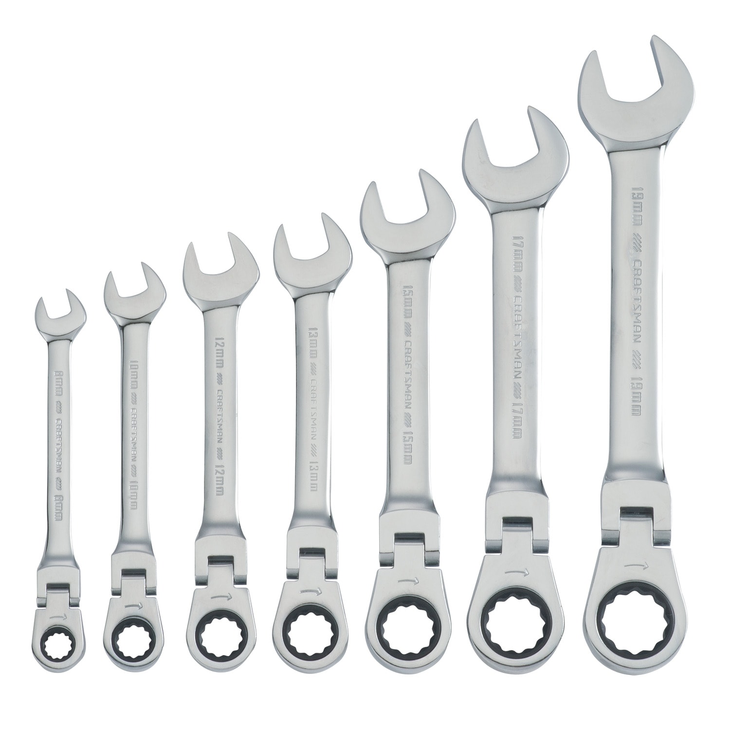 CRAFTSMAN 7 -Piece Set Metric Flexible Head Ratchet Wrench - Image 1