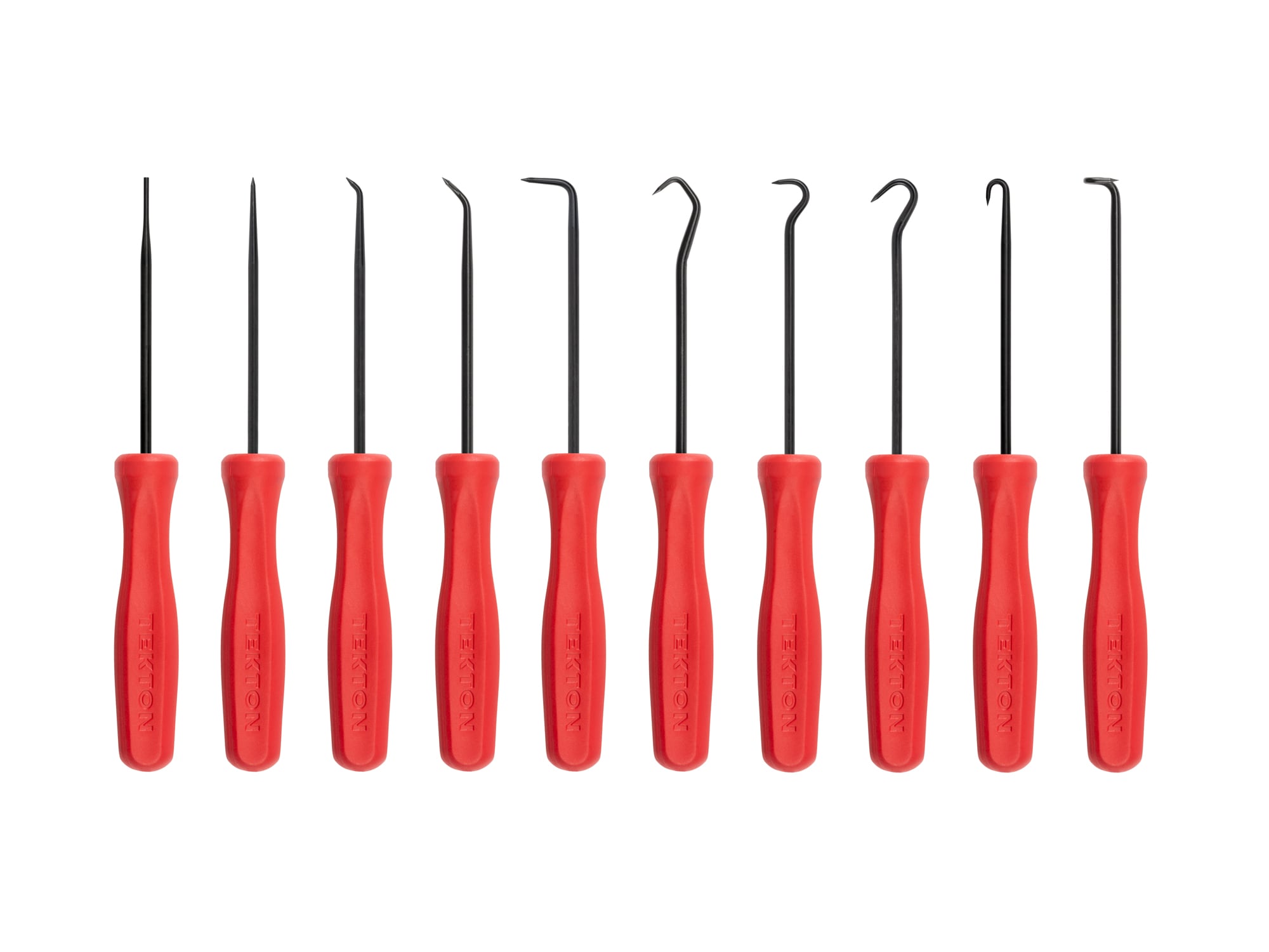 TEKTON 5 Picks, 4 Hooks, 1 Probe - pointed tips) Automotive Hook and pick set 10 -Pack - Image 1
