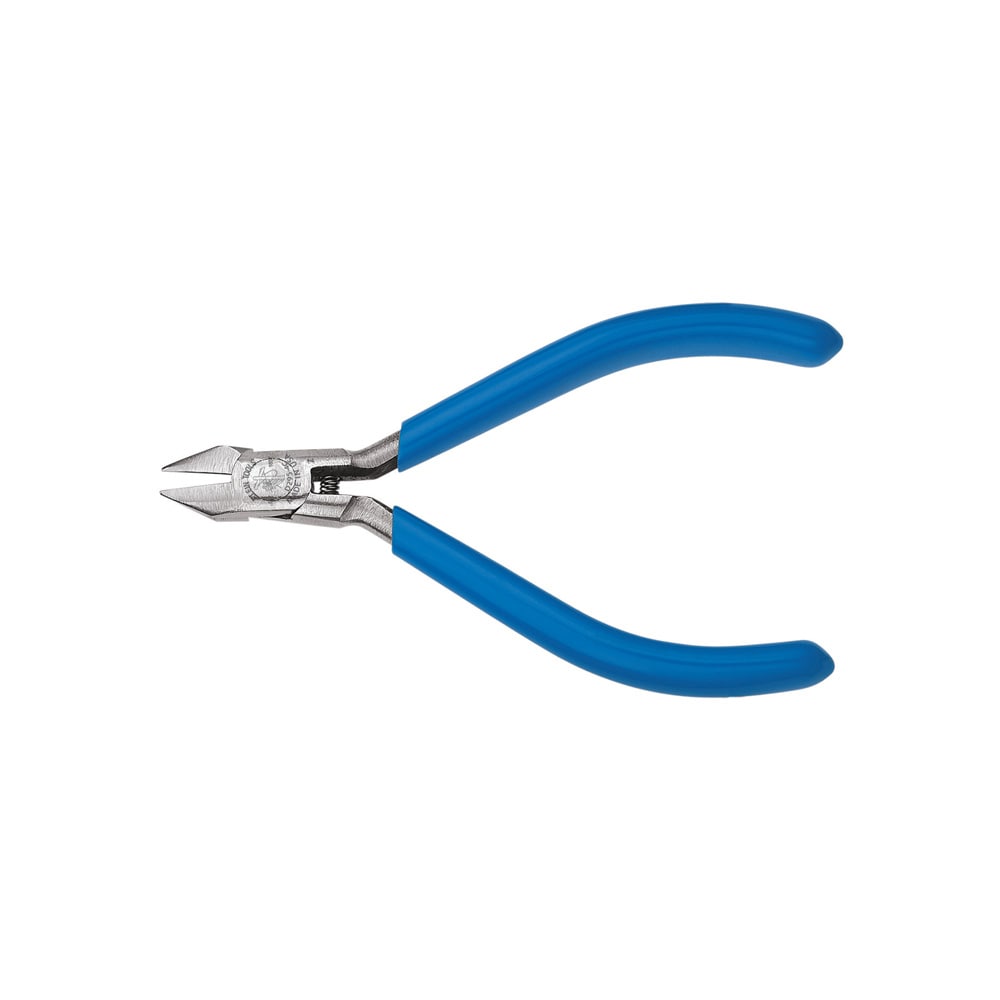 Klein Tools Diagonal Cutting Pliers, Electronics, Tapered Nose, Mini Jaw, 4-Inch - Image 1