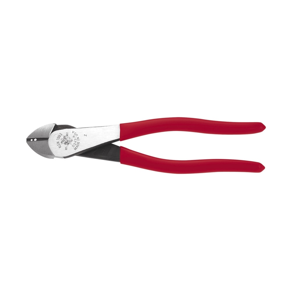 Klein Tools Diagonal Cutting Pliers, High-Leverage, Stripping, 8-Inch - Image 1