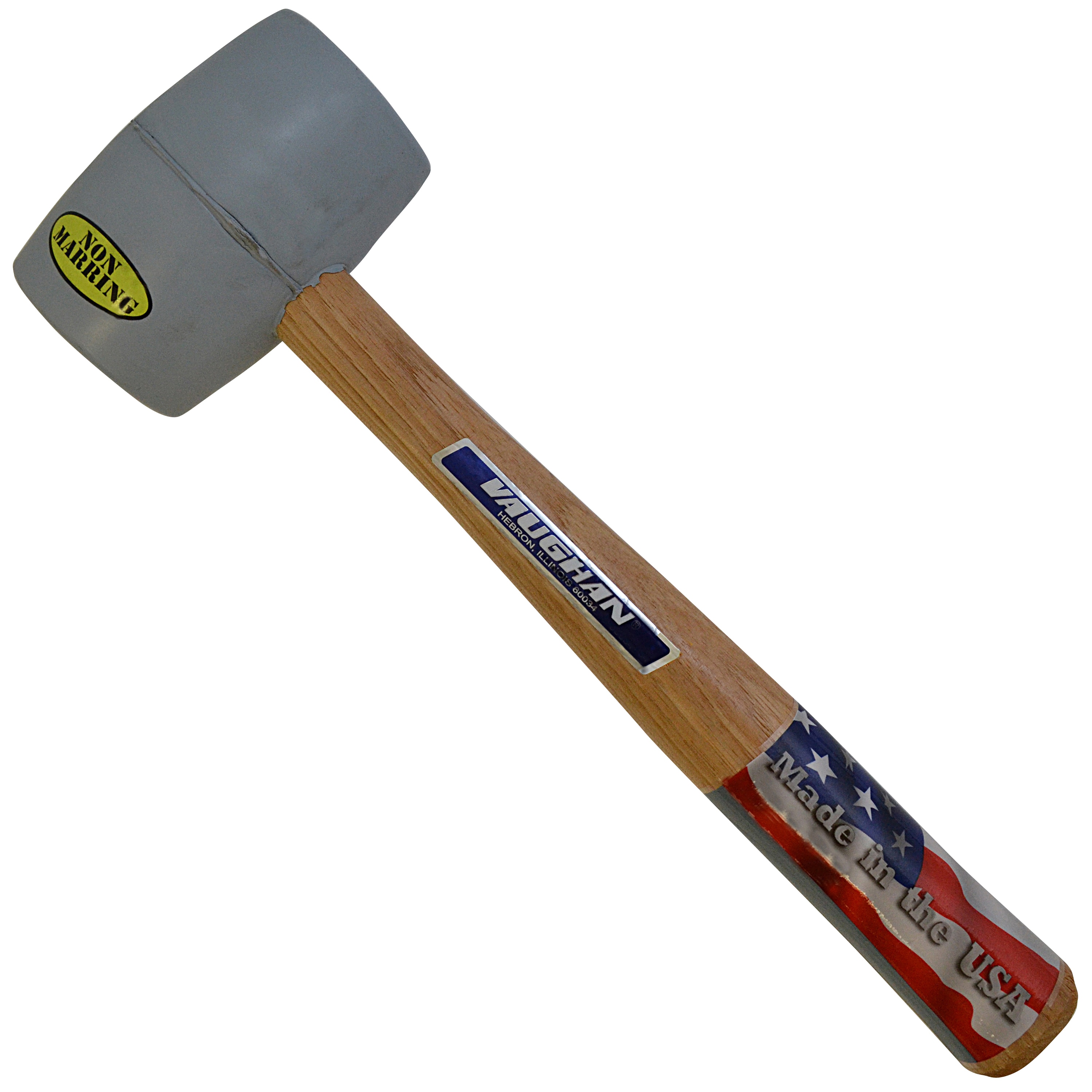 20 oz. White Rubber Mallet with 11 in. Hardwood Handle - Image 1