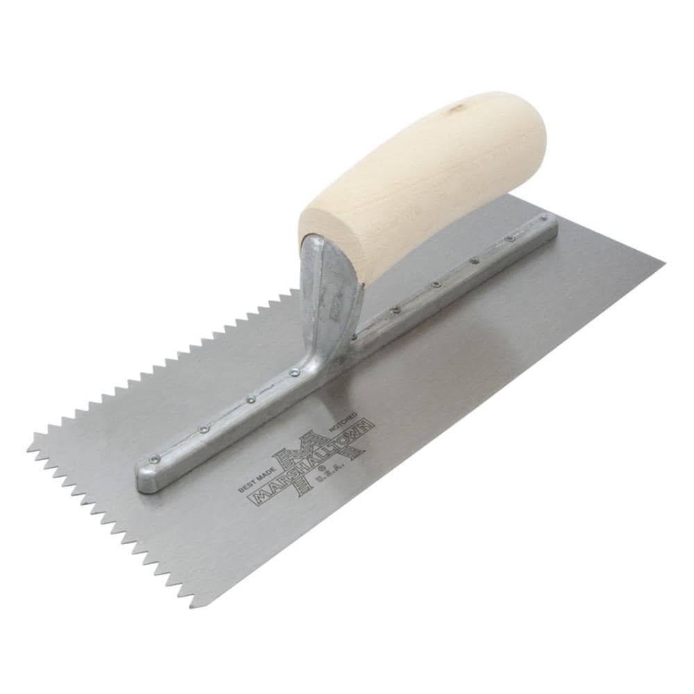 Marshalltown 3/16-in x 5/32-in x 0-in Ground steel V-notch Ceramic Floor Trowel - Image 1