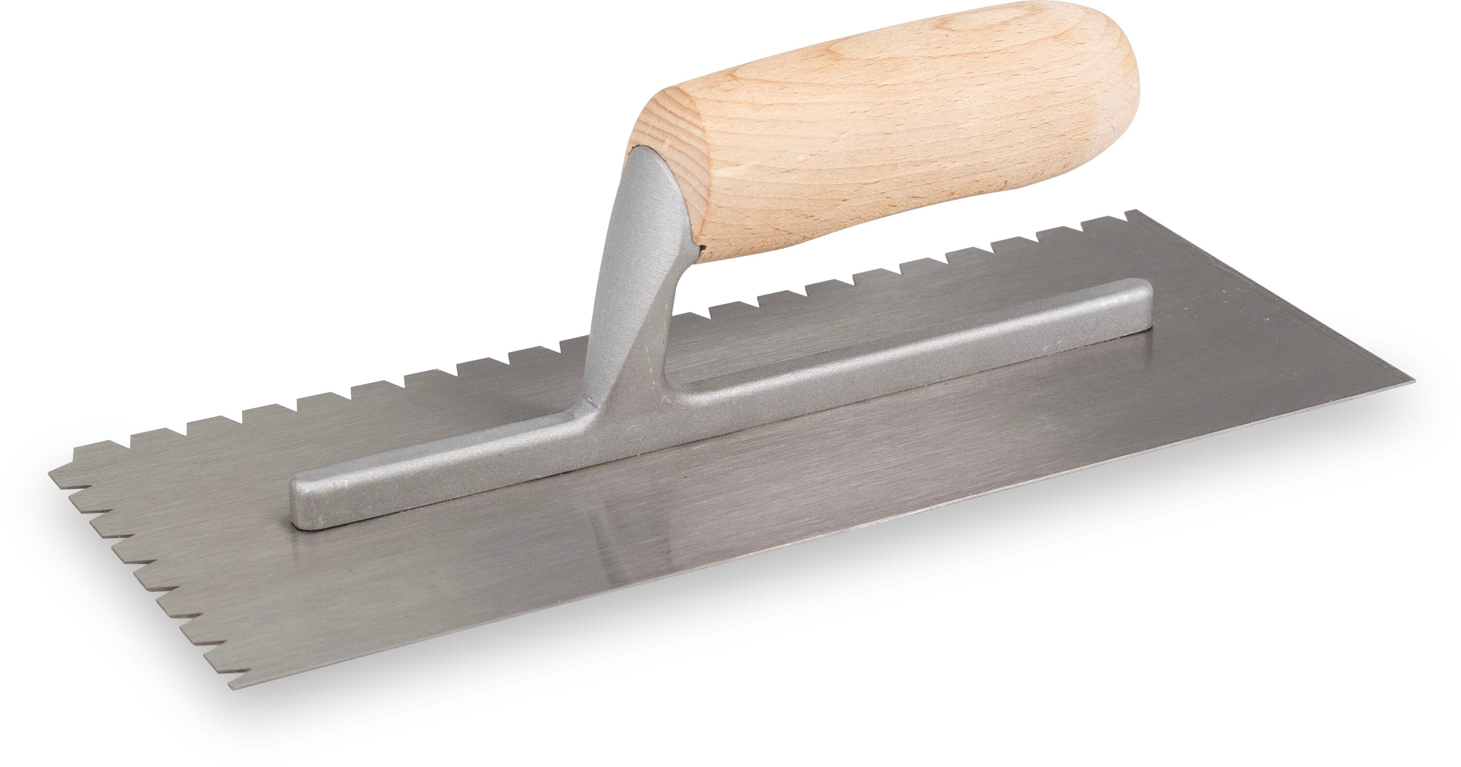 Marshalltown 3/16-in x 1/4-in x 1/2-in Tempered steel Flat V-notch Wood Floor Trowel - Image 1