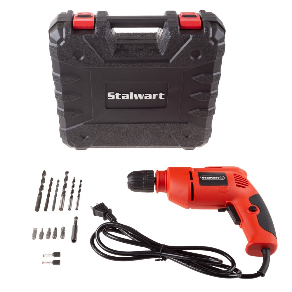 Stalwart Electric Power Drill with 6-Foot Cord – Variable Speed, 12V, Reversable Wired Screwdriver - Image 1