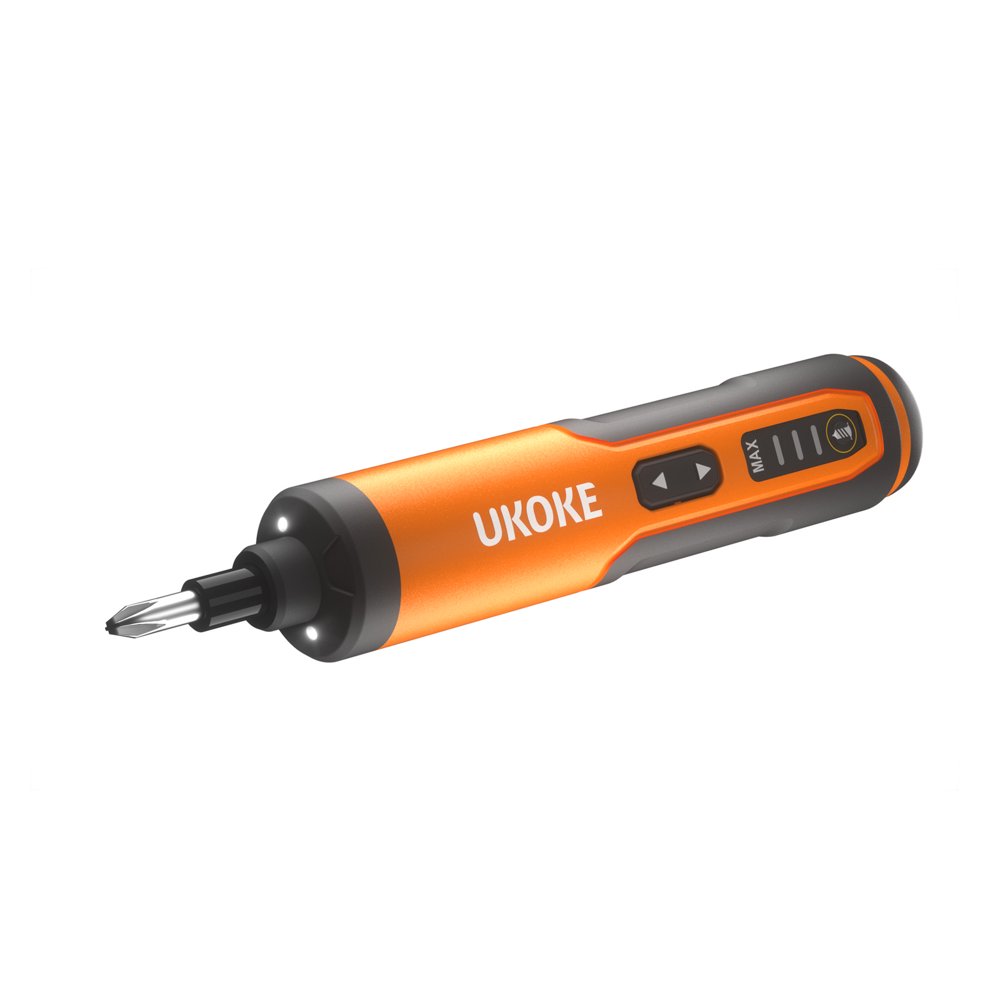 Restored Ukoke 3.6V Cordless Screwdriver Kit, Ergonomic Handle, USB Rechargeable Li-Ion Built-in Battery, Screwdriver with Dual LED Lights, 33 Pieces Accessories (Refurbished) - Image 1
