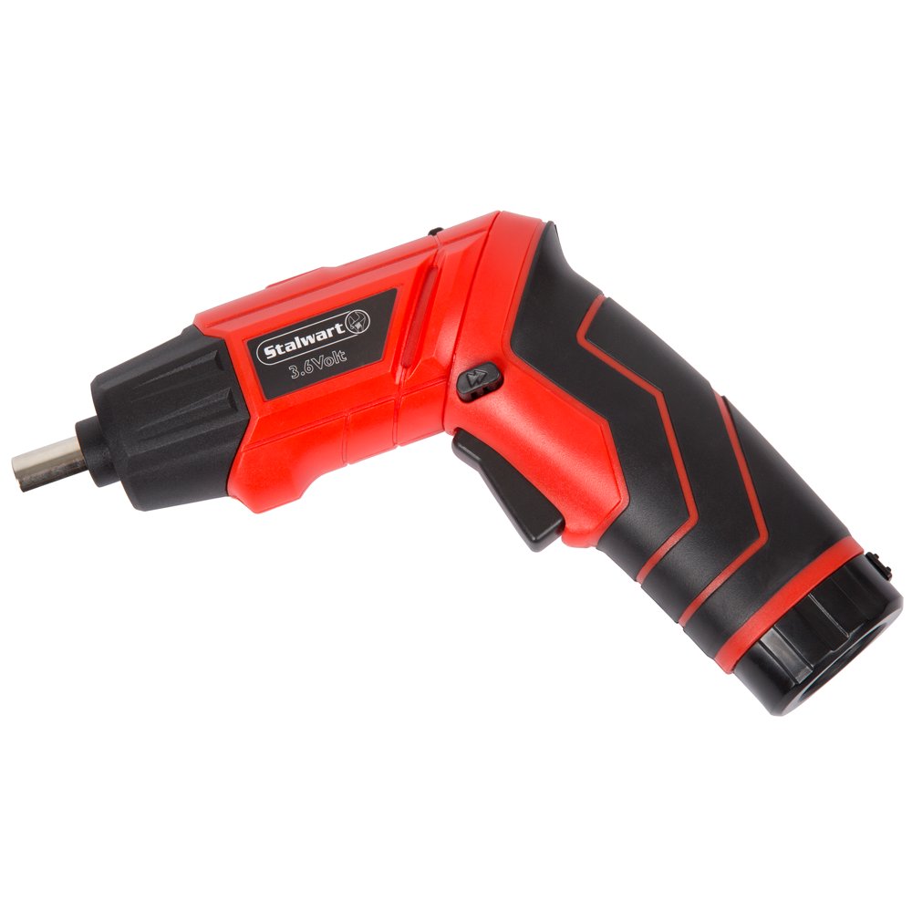 45 Pc 3.6V LED Rechargeable Pivoting Cordless Screwdriver Set by Stalwart - Image 1