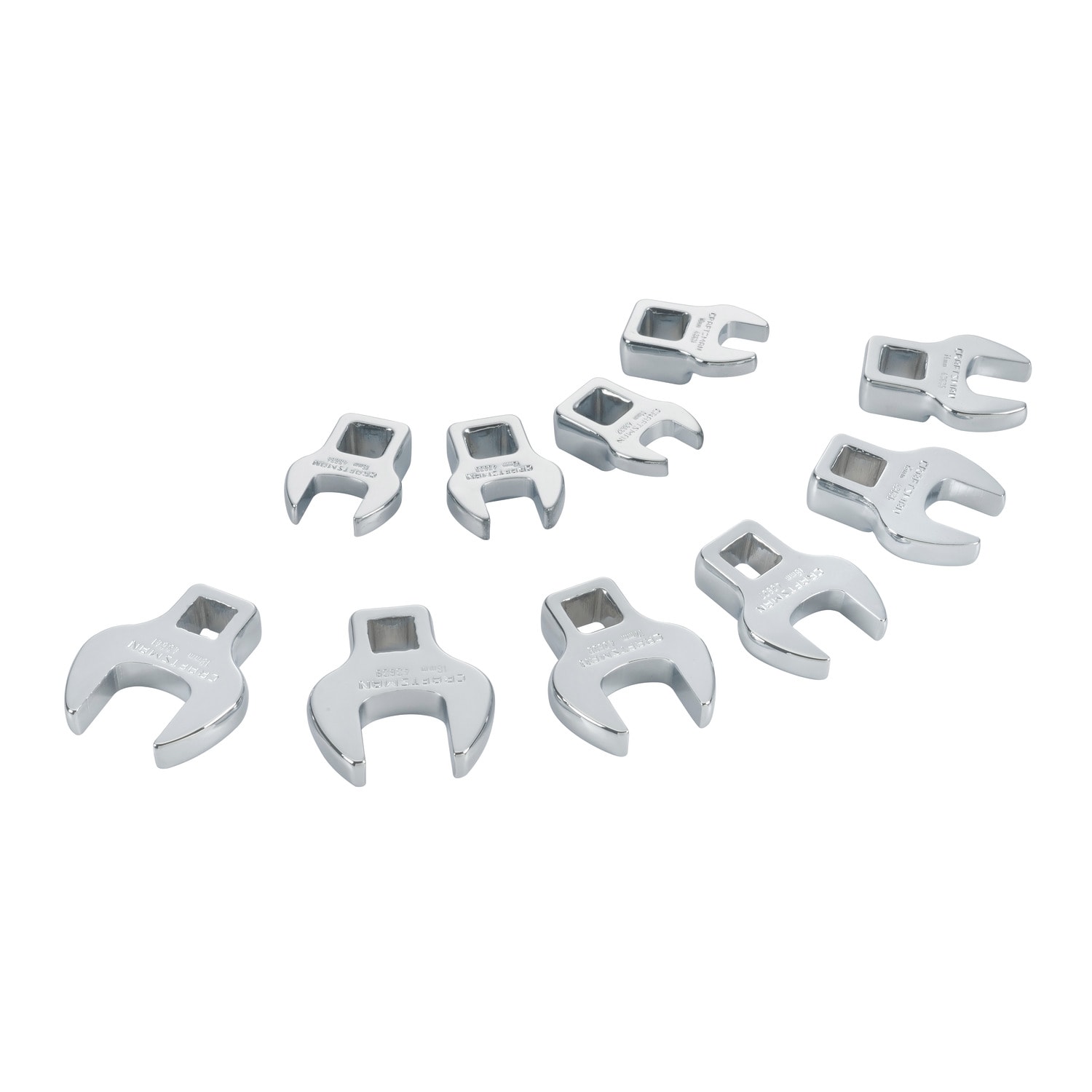 CRAFTSMAN 10 -Piece Set 6-point Metric Crowfoot Open end Wrench (no case) - Image 1