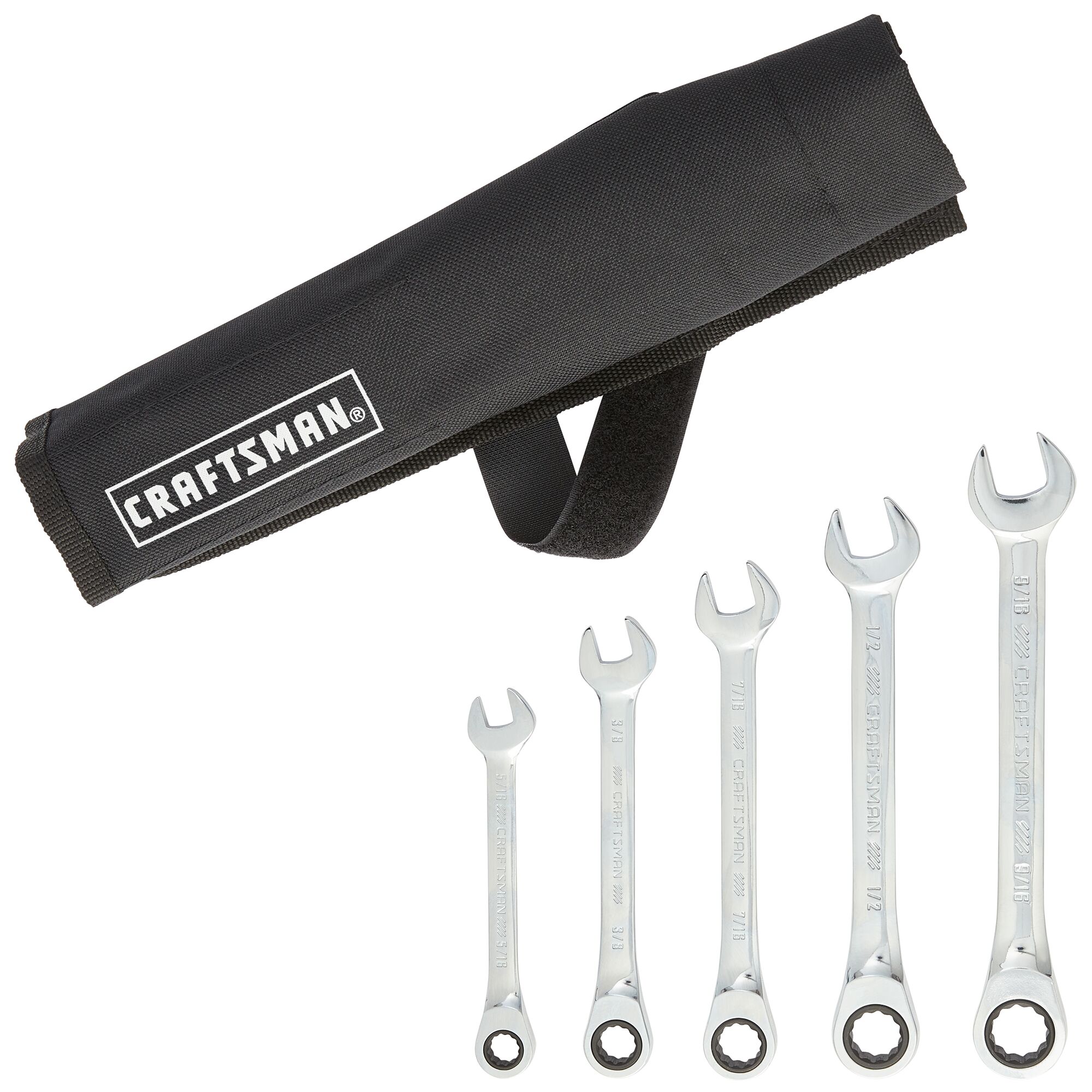 CRAFTSMAN 5 -Piece Set Standard (SAE) Ratchet Wrench - Image 1