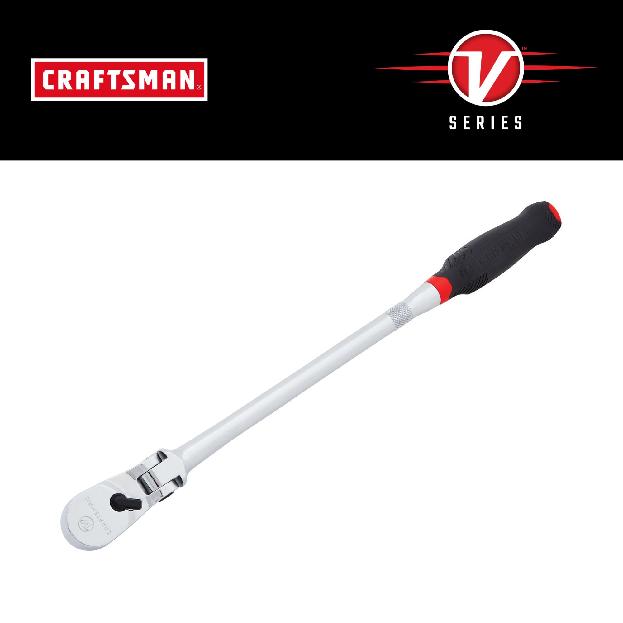 CRAFTSMAN V-Series 96 -Tooth 3/8-in Drive Comfort grip Handle Flexible Head Ratchet - Image 1