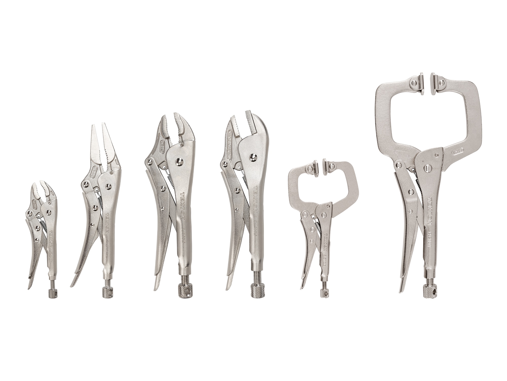 TEKTON Locking Pliers and Swivel C-Clamp Set (6-Piece) Locking plier set 6 - Image 1