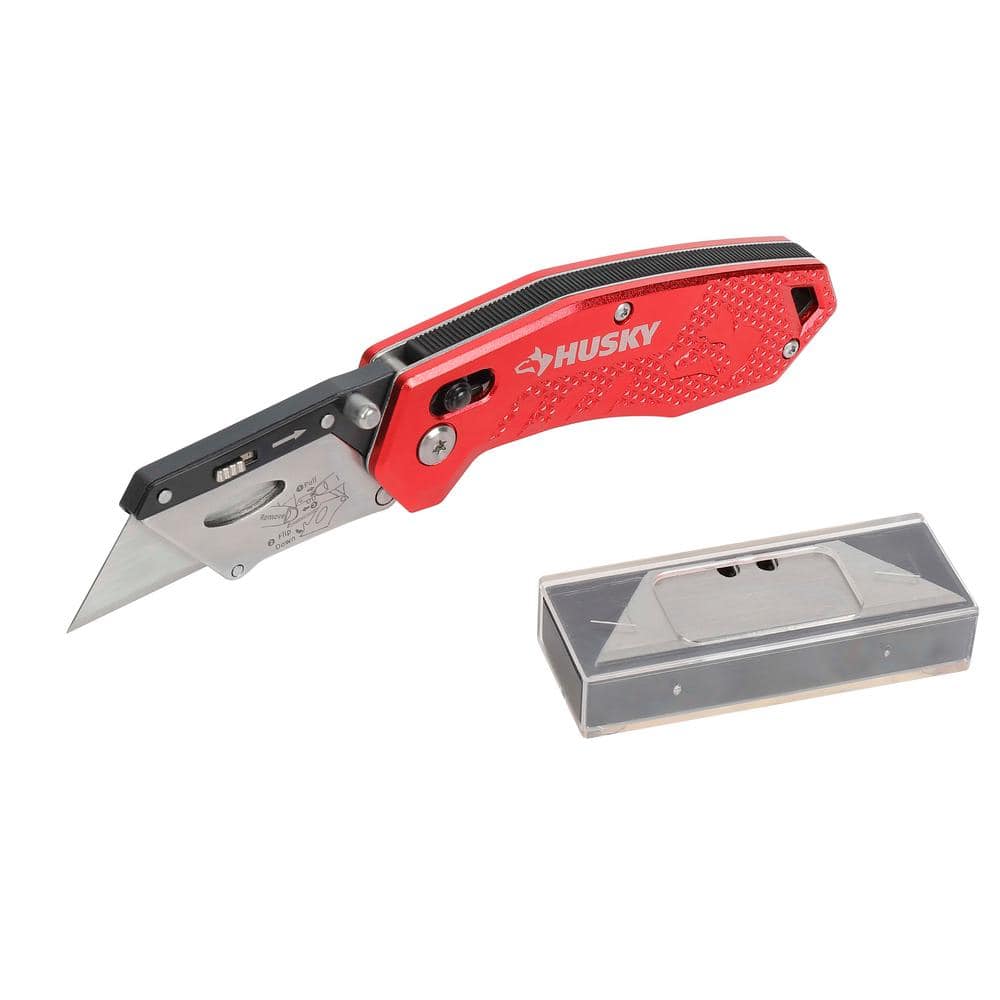 Rapid Lock Utility Knife w/Aluminum and 10 Blades - Image 1