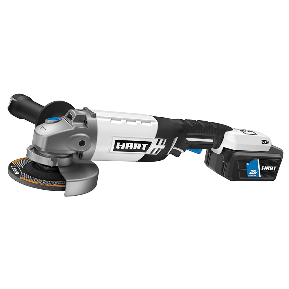 HART 20-Volt Cordless 4 1/2-inch Angle Grinder Kit (1) 20-Volt 4.0Ah Lithium-Ion Battery - Image 1