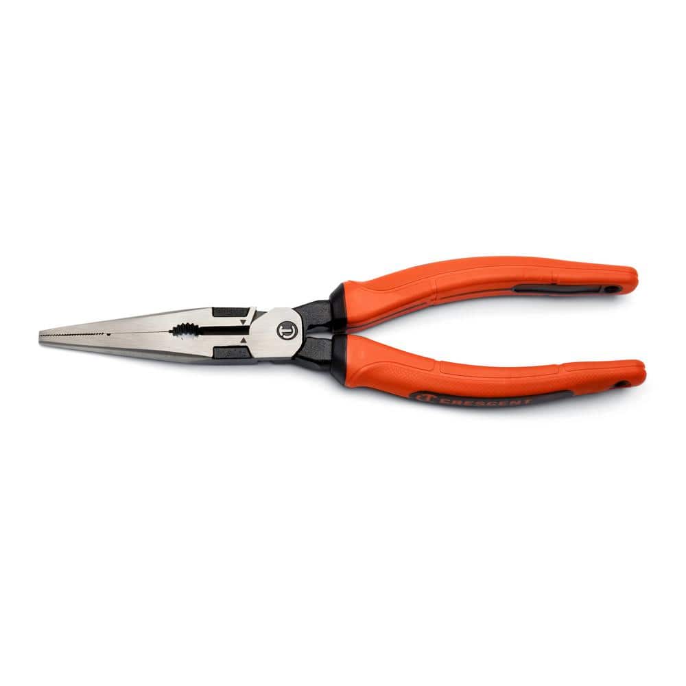 8 in. Z2 High Leverage Long Nose Pliers with Dual Material Grips - Image 1
