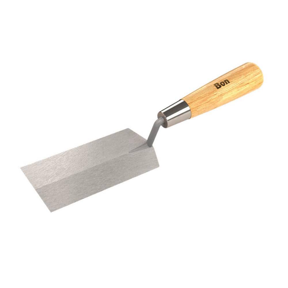 5 in. x 1-1/2 in. Pro Carbon Steel Margin Trowel with Wood Handle - Image 1