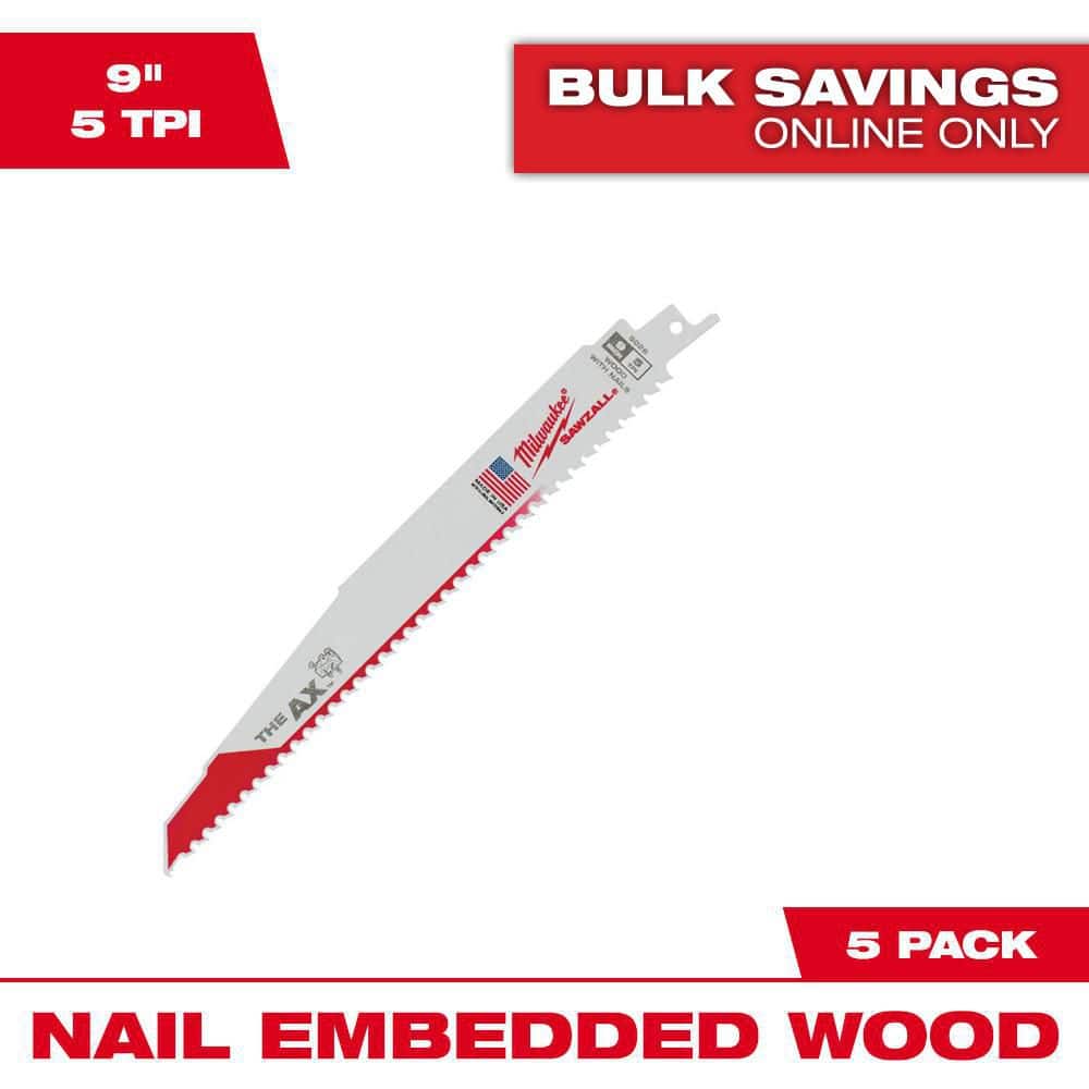9" 5 TPI The Ax Sawzall  Blade (5 Pk) - Image 1