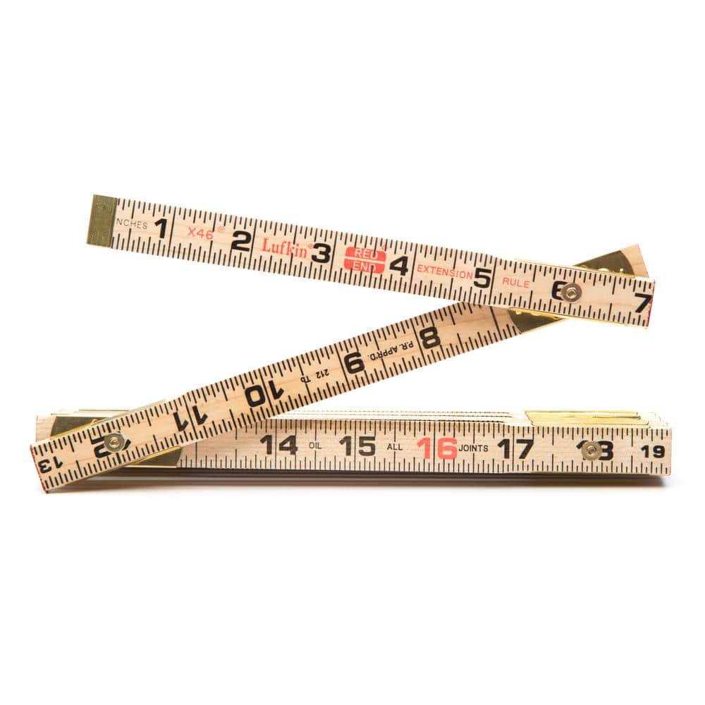 Lufkin 6 ft. Wood Rule Brass Extends - Image 1