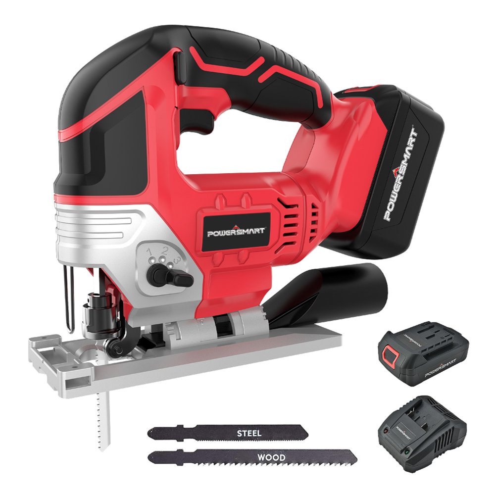 PowerSmart PS76140A 20V Cordless Jig Saw with 1.5Ah Battery and Charger - Image 1