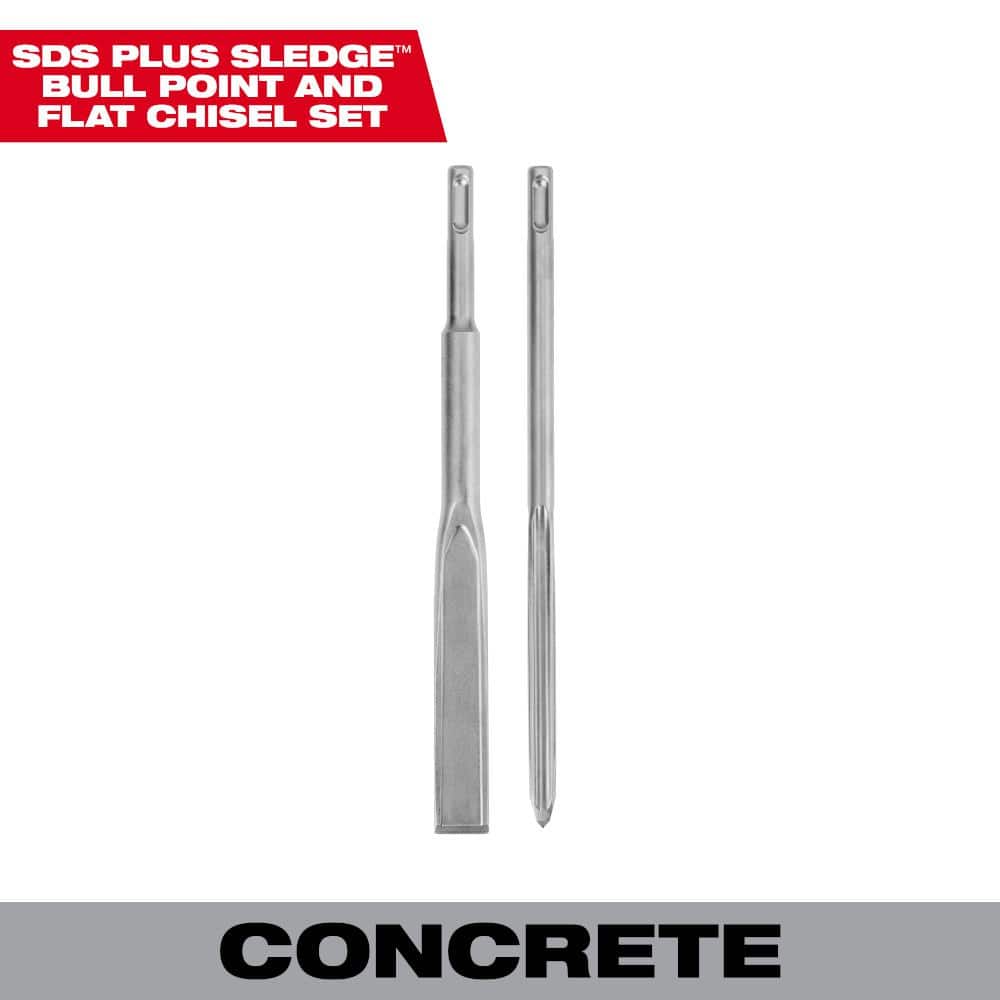 SLEDGE SDS-PLUS Bull Point and Flat Chisel Set (2-Pack) - Image 1