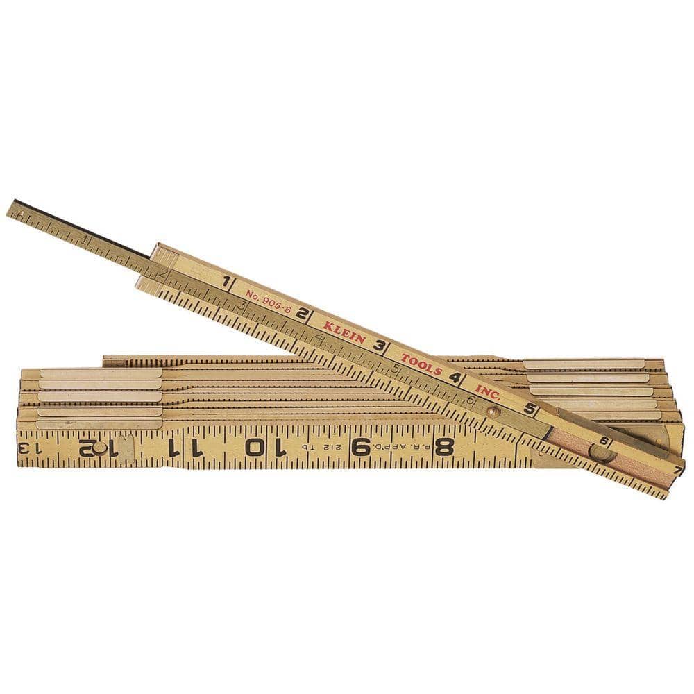6 ft. Wood Folding Ruler with Extension - Image 1