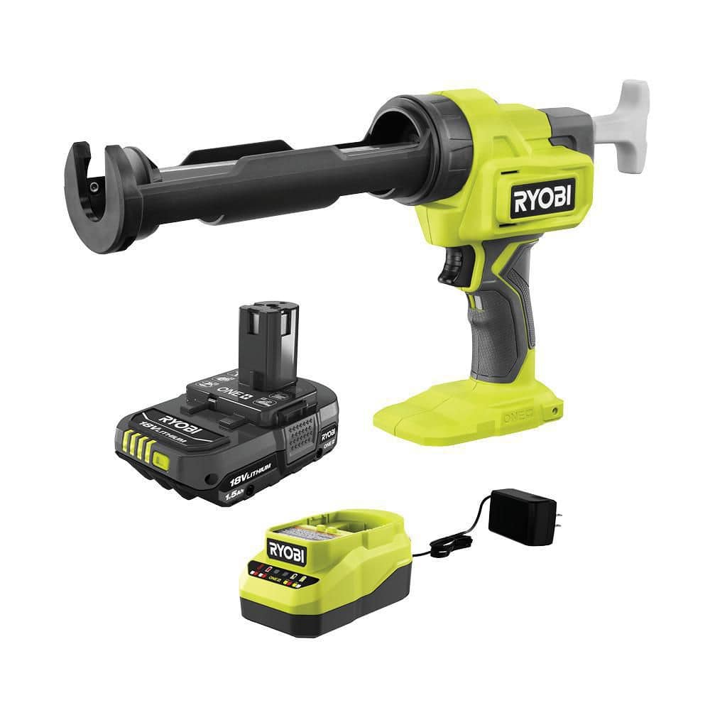 ONE+ 18V Cordless 10 oz. Caulk & Adhesive Gun Kit with 1.5 Ah Battery and Charger - Image 1