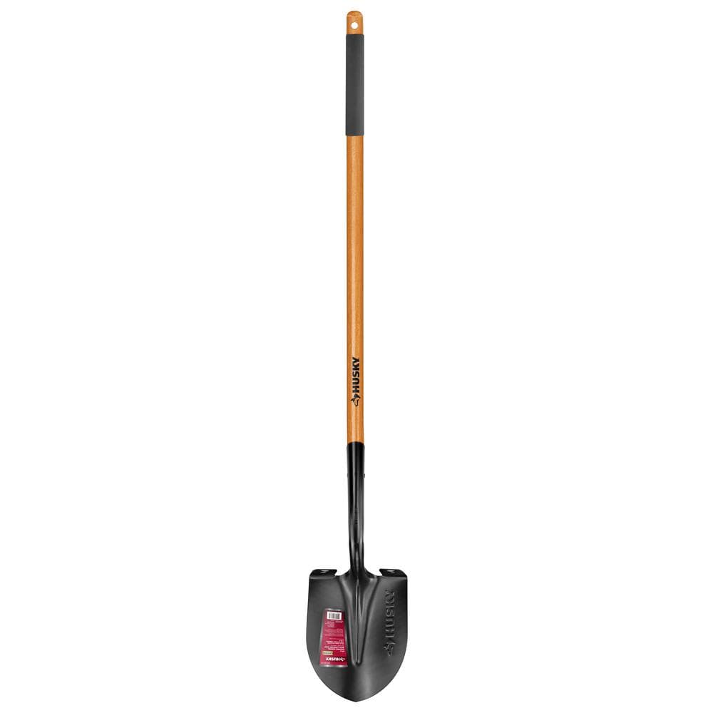 47 in. L Wood Handle Carbon Steel Digging Shovel with Grip - Image 1