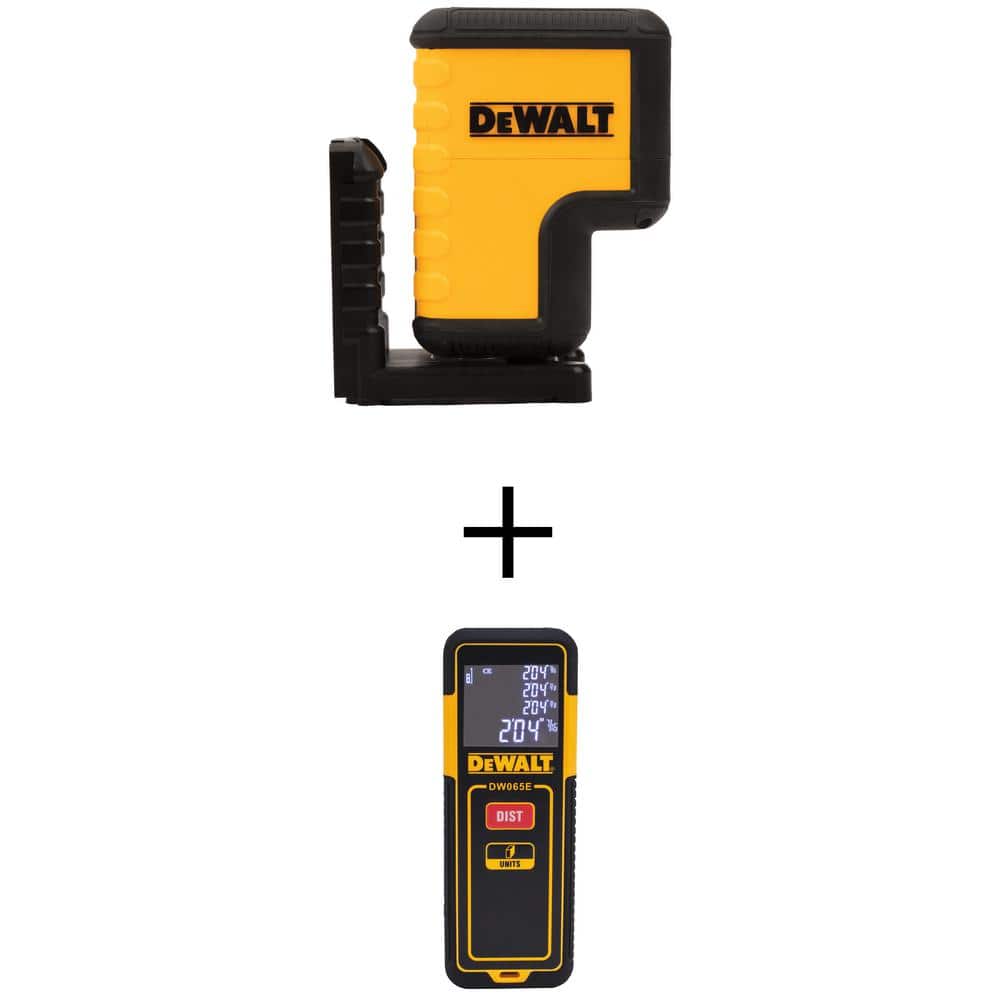 120 ft. Green Self-Leveling 3-Spot Laser Level Kit and 65 ft. Laser Distance Measurer with Two AA Batteries and Case - Image 1