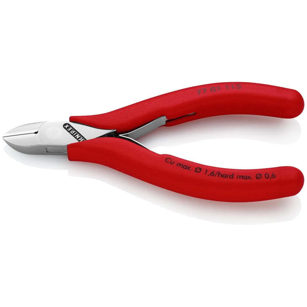 4-1/2 in. Electronics Diagonal Cutters with Plastic-Coated Handles - Image 1