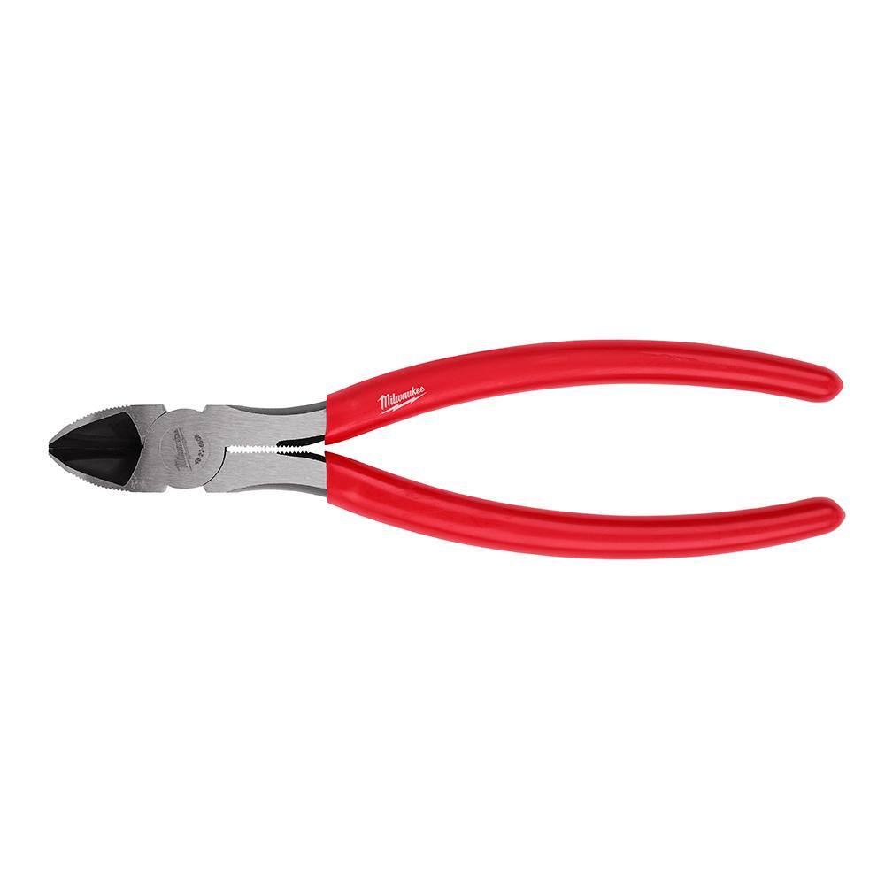 8 in. Diagonal Cutting Pliers with Fish Tape Puller and Dipped Grip - Image 1
