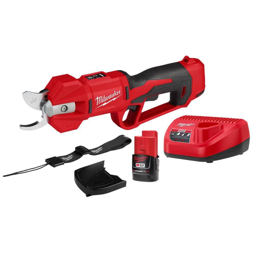 M12 12V Cordless Brushless Pruner Shears Kit W/ 2.0 Ah Battery & Charger - Image 1