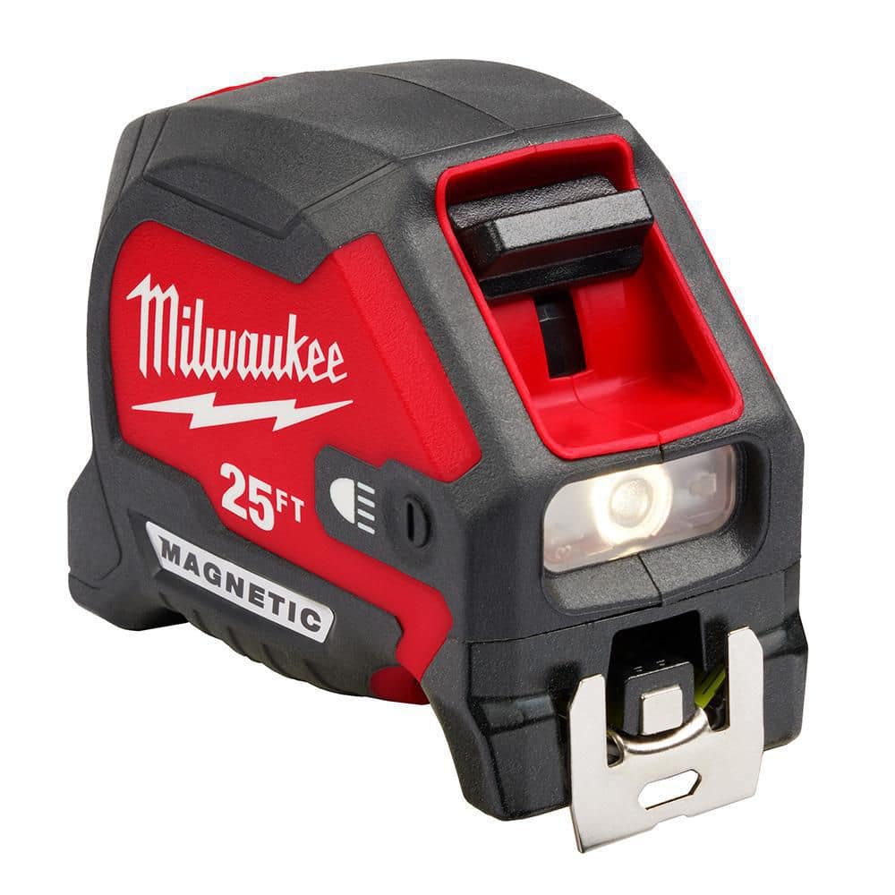 Tape Measure, USB Cord, Steel, 25 ft Blade - Image 1