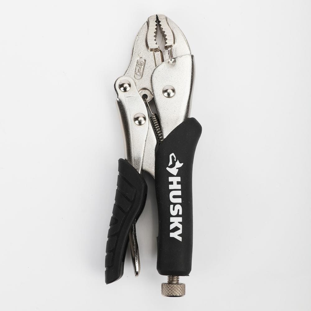 7 in. Curved Jaw Locking Pliers with Rubber Grip - Image 1