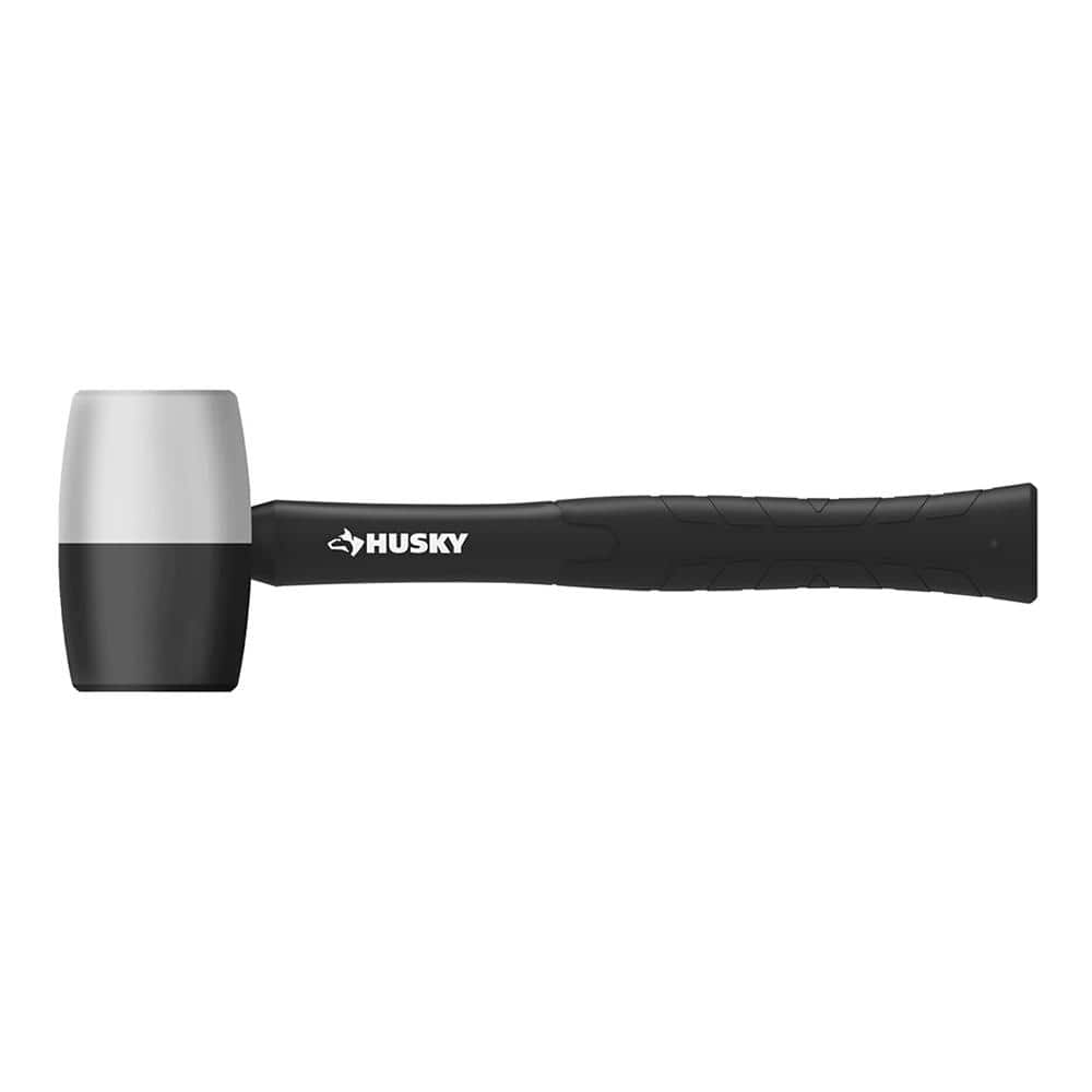 16 oz. White and Black Rubber Mallet - Image 1