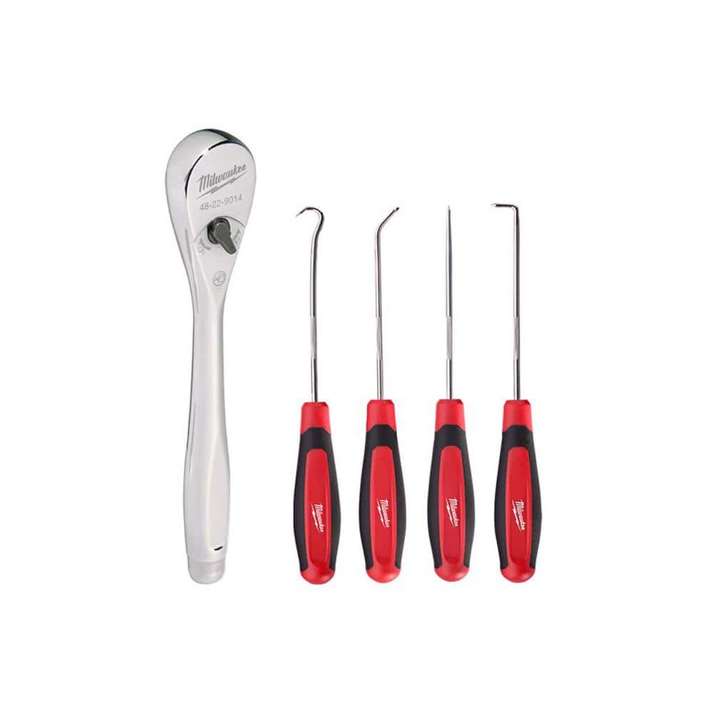 1/4 in. Drive Ratchet and Hook and Pick Set (5-Piece) - Image 1