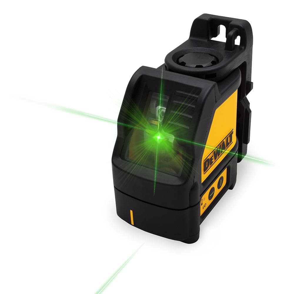 100 ft. Green Self-Leveling Cross Line Laser Level with (3) AA Batteries & Case - Image 1